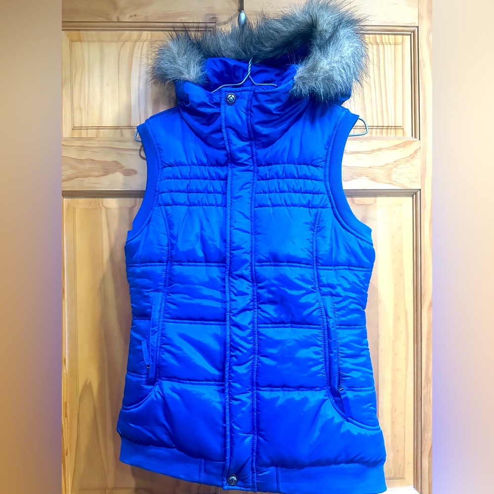 Burton Down Vest Faux Fur Hood